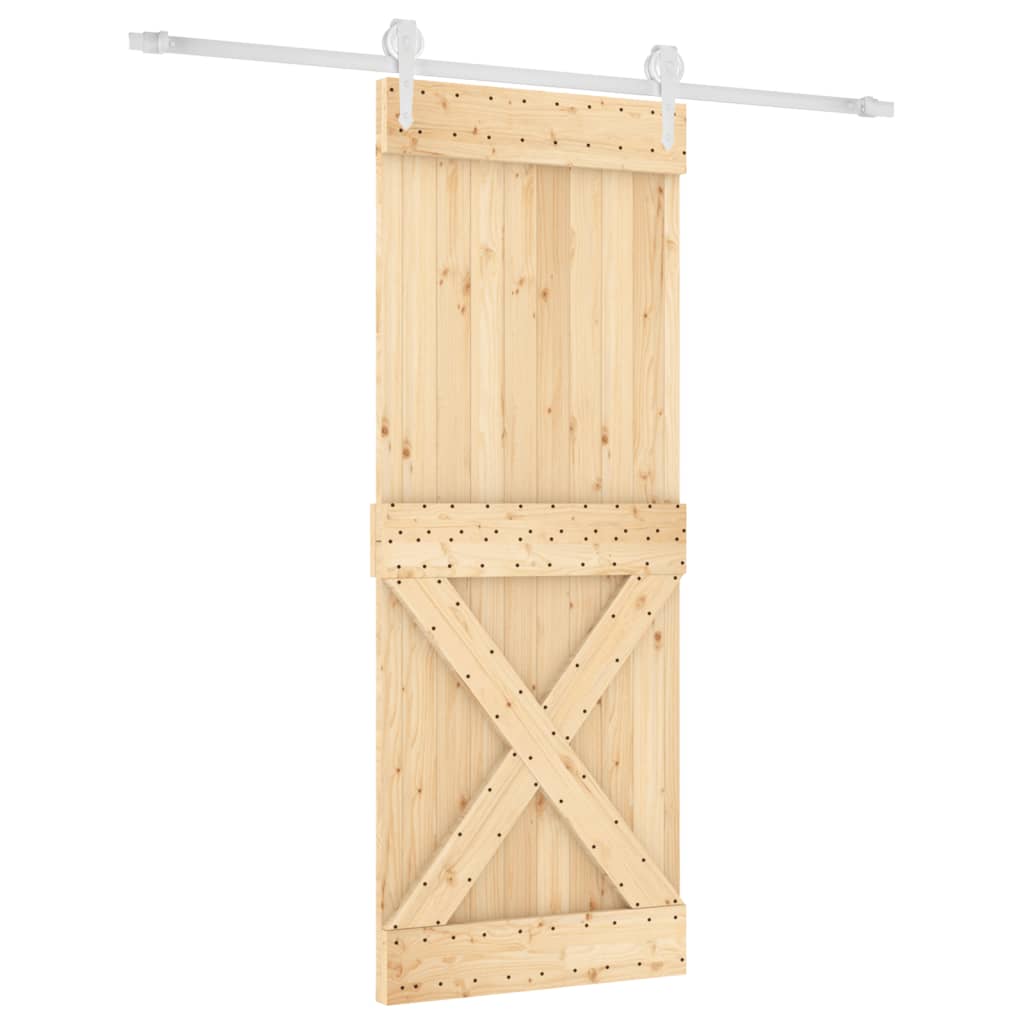 Schuifdeur met beslag 80x210 cm massief grenenhout