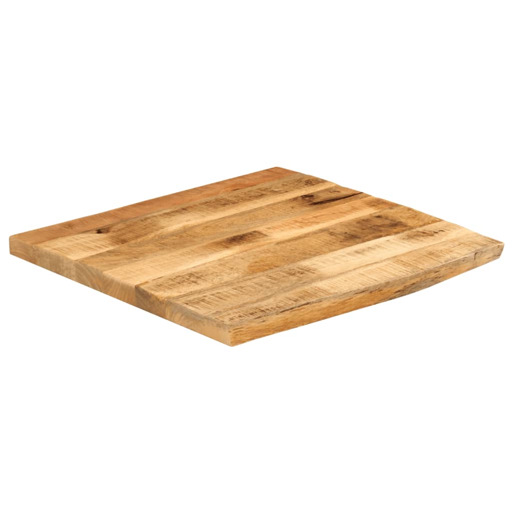 Tafelblad met natuurlijke rand 80x80x3,8 cm massief mangohout