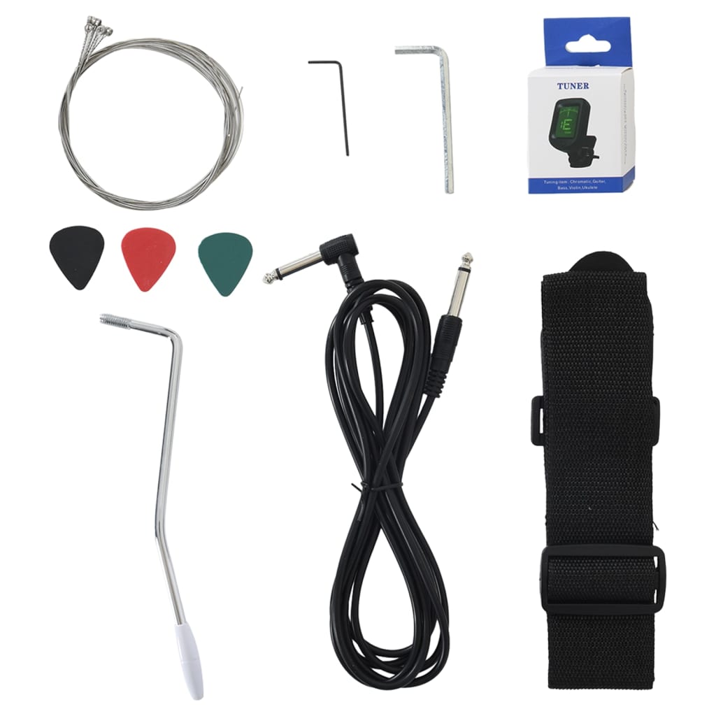 Gitaar voor beginners elektrisch met tas 4/4 39&quot; zwart