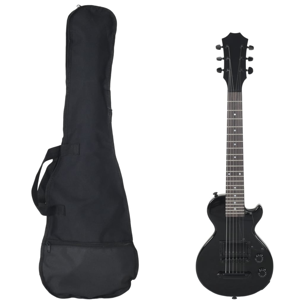 Gitaar voor beginners elektrisch met tas 3/4 30&quot; zwart