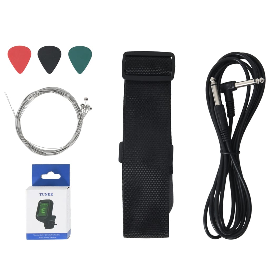 Gitaar voor beginners elektrisch met tas 3/4 30&quot; zwart