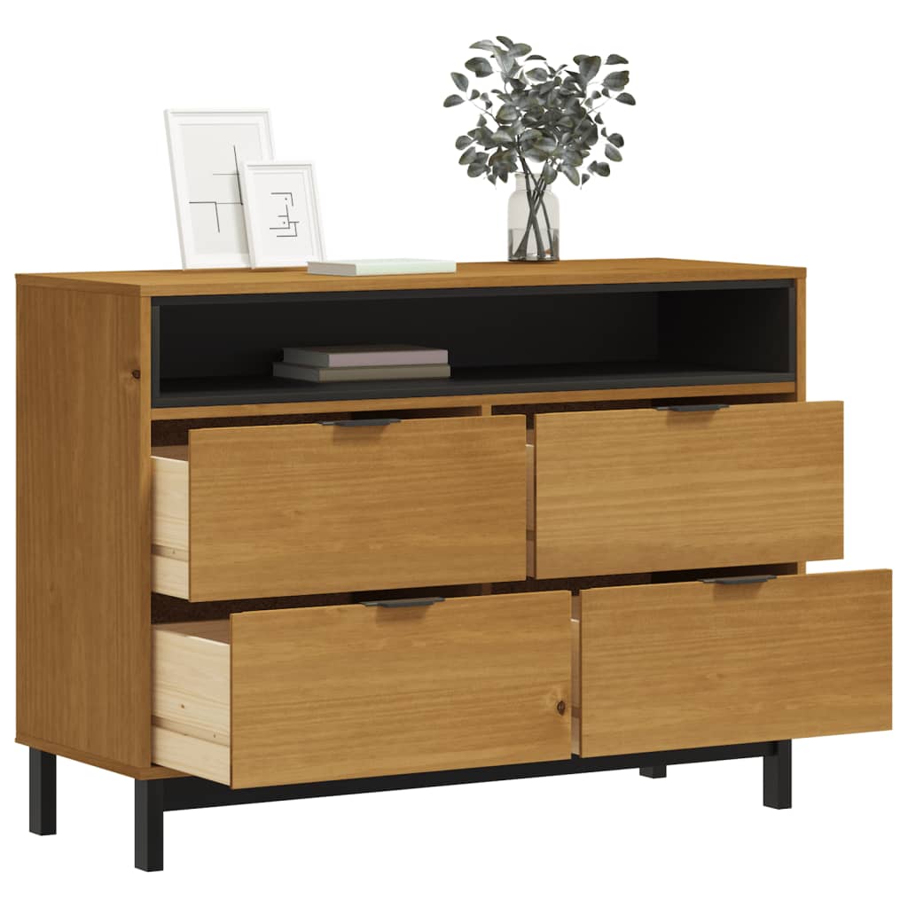 Ladekast FLAM 110x40x80 cm massief grenenhout