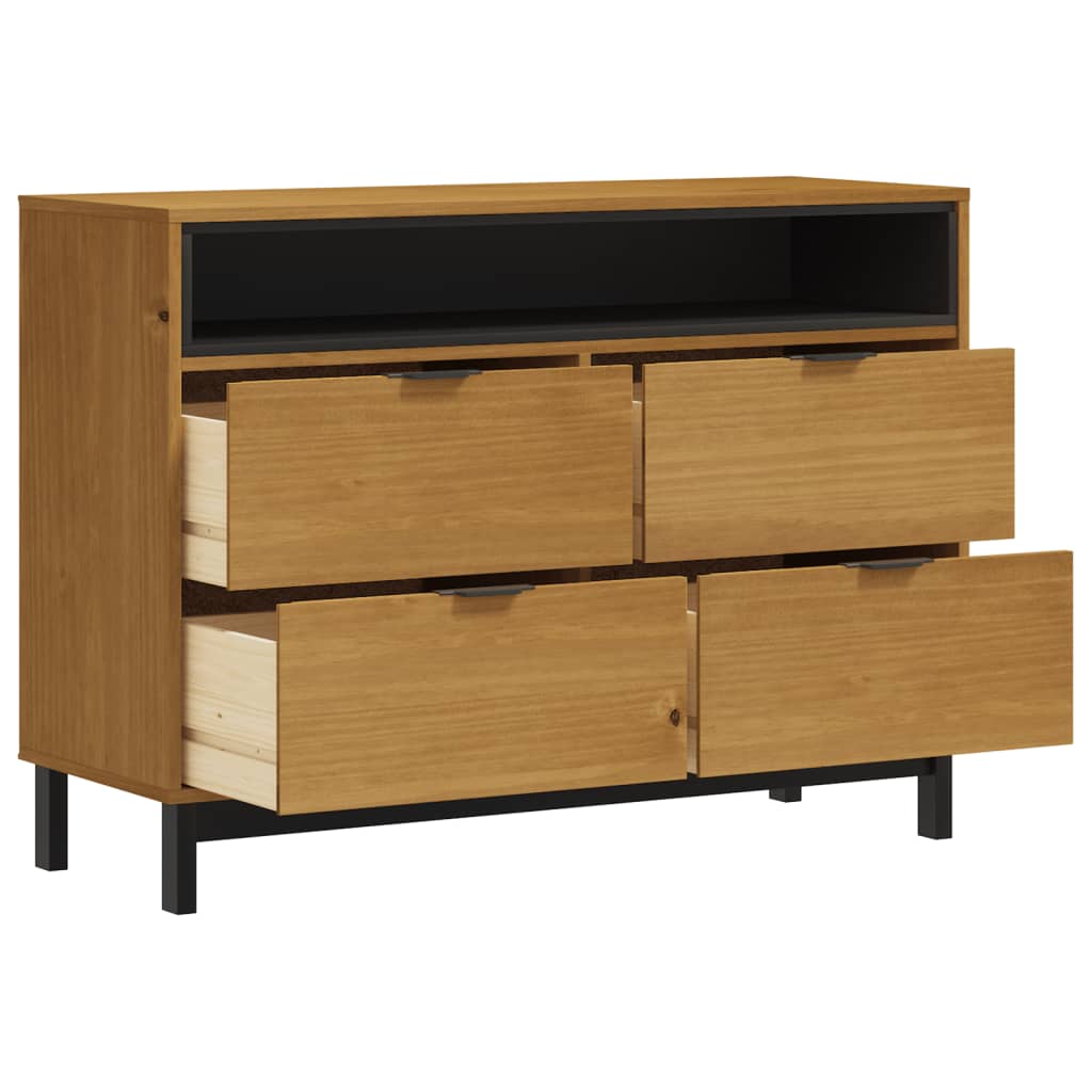 Ladekast FLAM 110x40x80 cm massief grenenhout