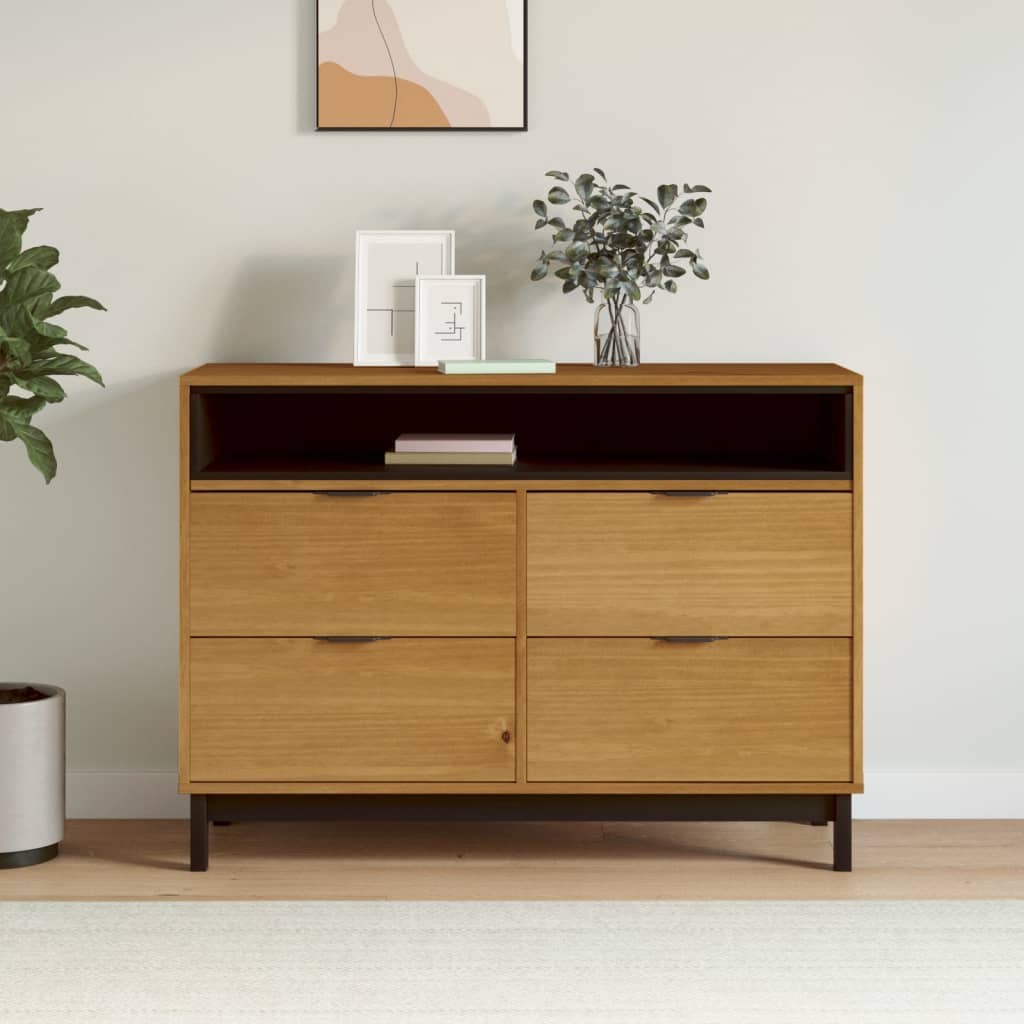 Ladekast FLAM 110x40x80 cm massief grenenhout