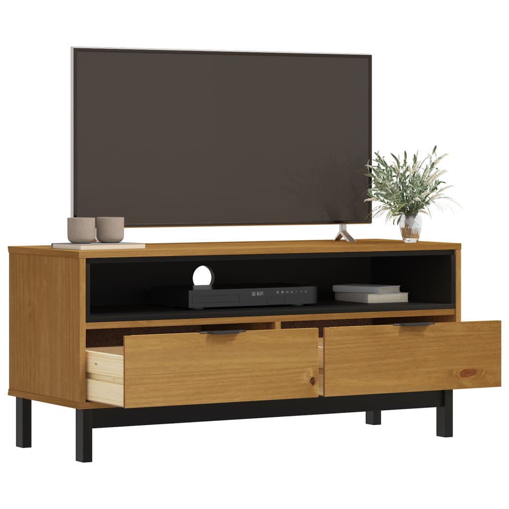 Tv-Meubel Flam 110X40X50 Cm Massief Grenenhout