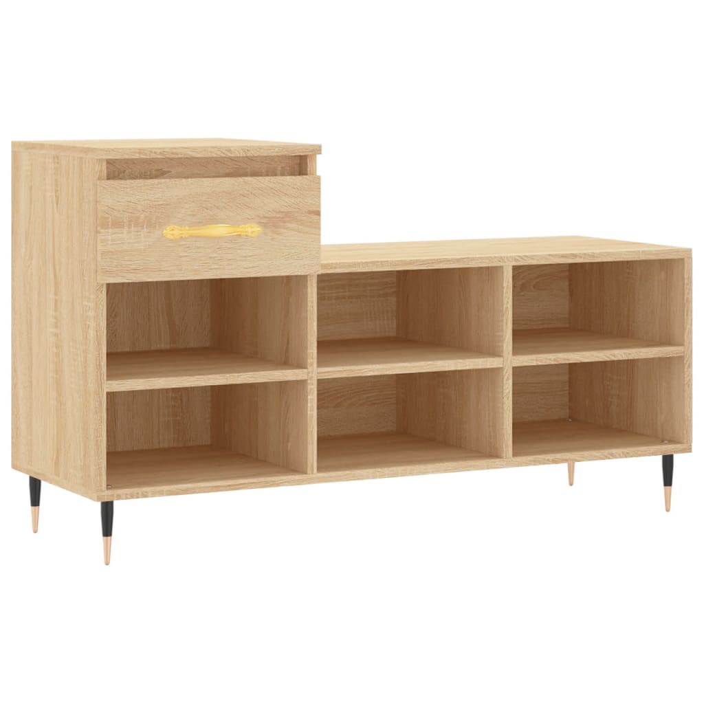 Schoenenkast 102X36X60 Cm Bewerkt Hout Sonoma Eikenkleurig