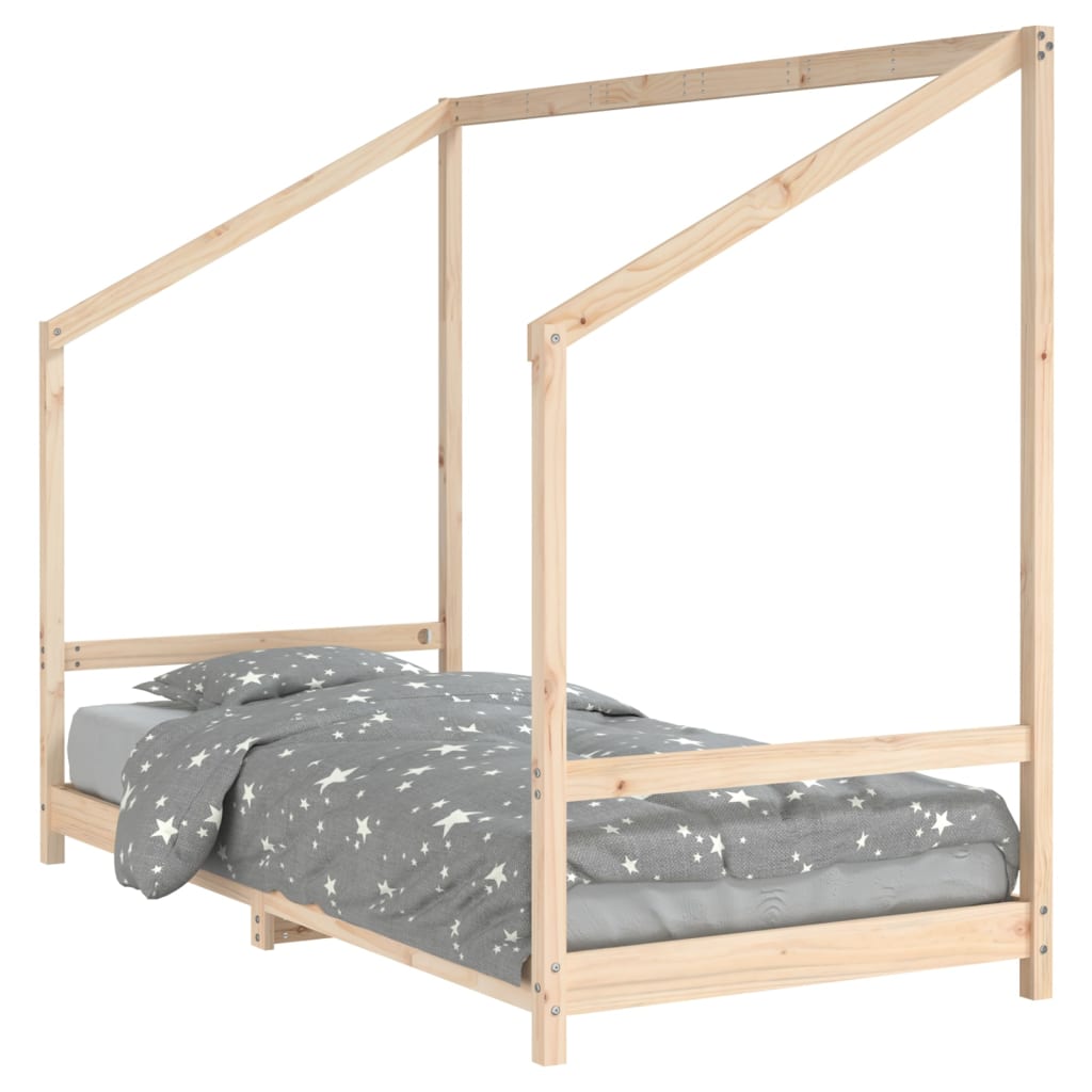 Kinderbedframe 90X200 Cm Massief Grenenhout 90 x 200 cm Naturel