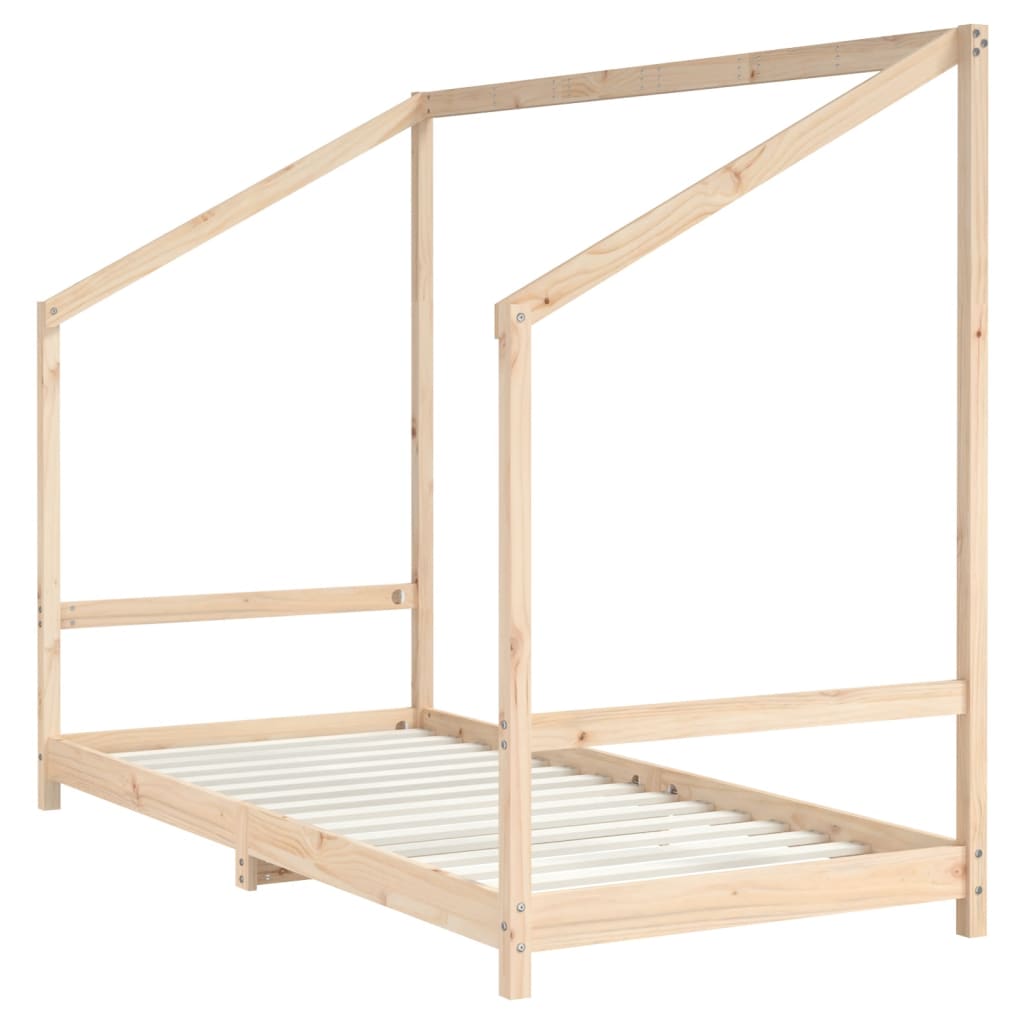 Kinderbedframe 90X200 Cm Massief Grenenhout 90 x 200 cm Naturel