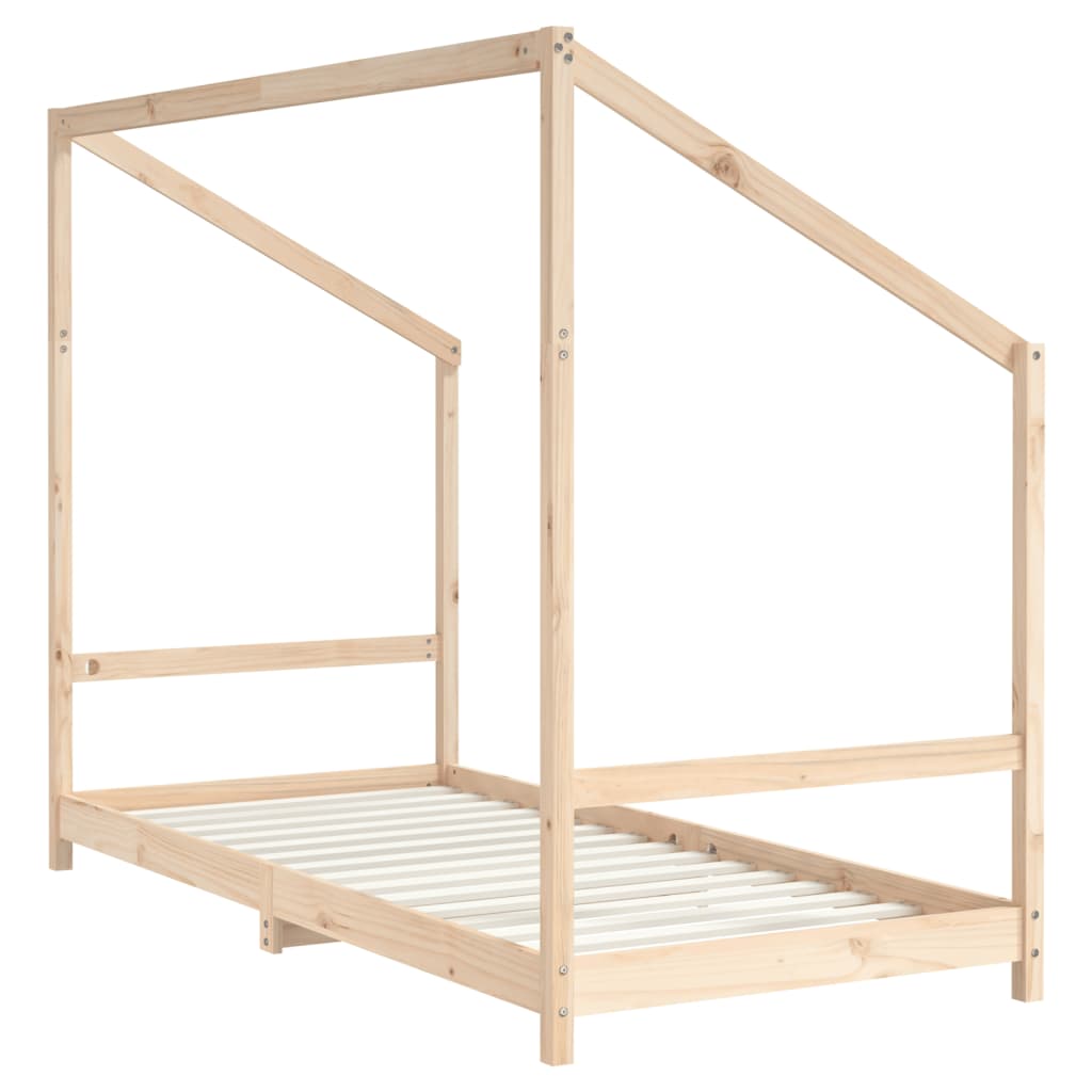 Kinderbedframe 90X200 Cm Massief Grenenhout 90 x 200 cm Naturel