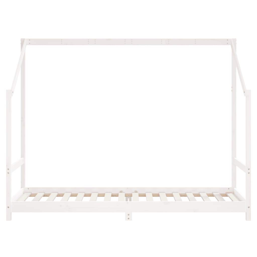 Kinderbedframe 2X(90X200) Cm Massief Grenenhout Wit 2 x (90 x 200) cm