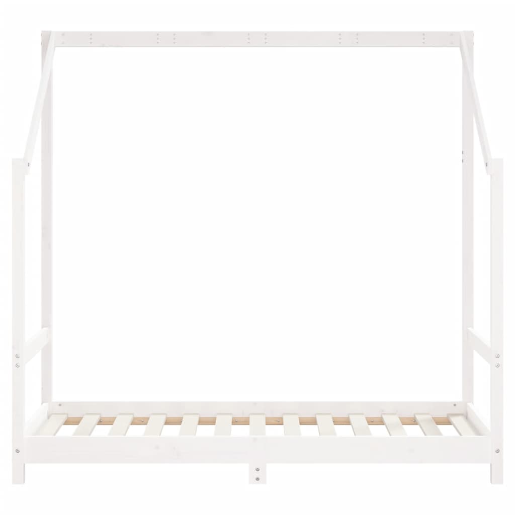 Kinderbedframe 2X(80X160) Cm Massief Grenenhout Wit 2 x (80 x 160) cm