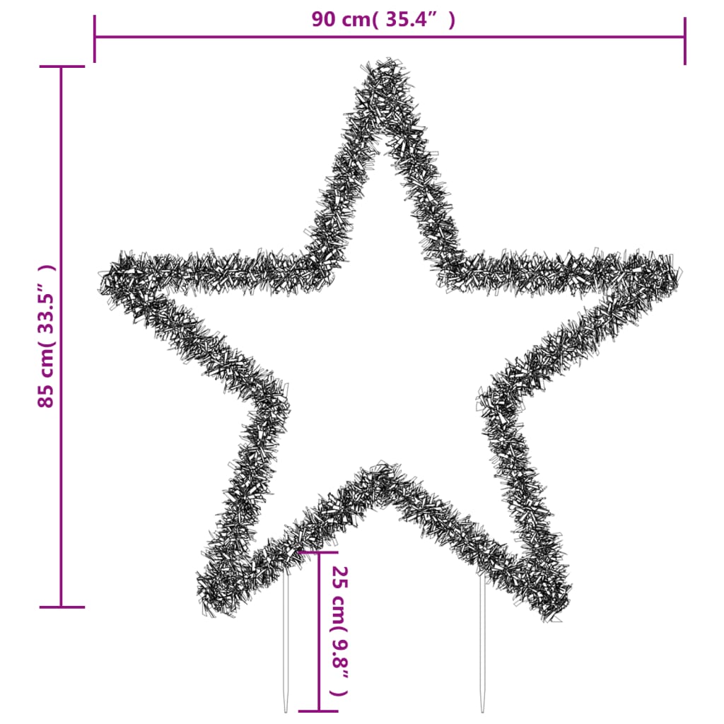 Kerstverlichting met ster 115 LED's 85 cm