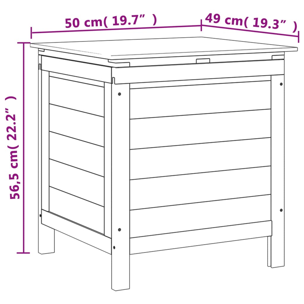 Tuinbox 50X49X56,5 Cm Massief Vurenhout 50 x 49 x 56.5 cm Naturel