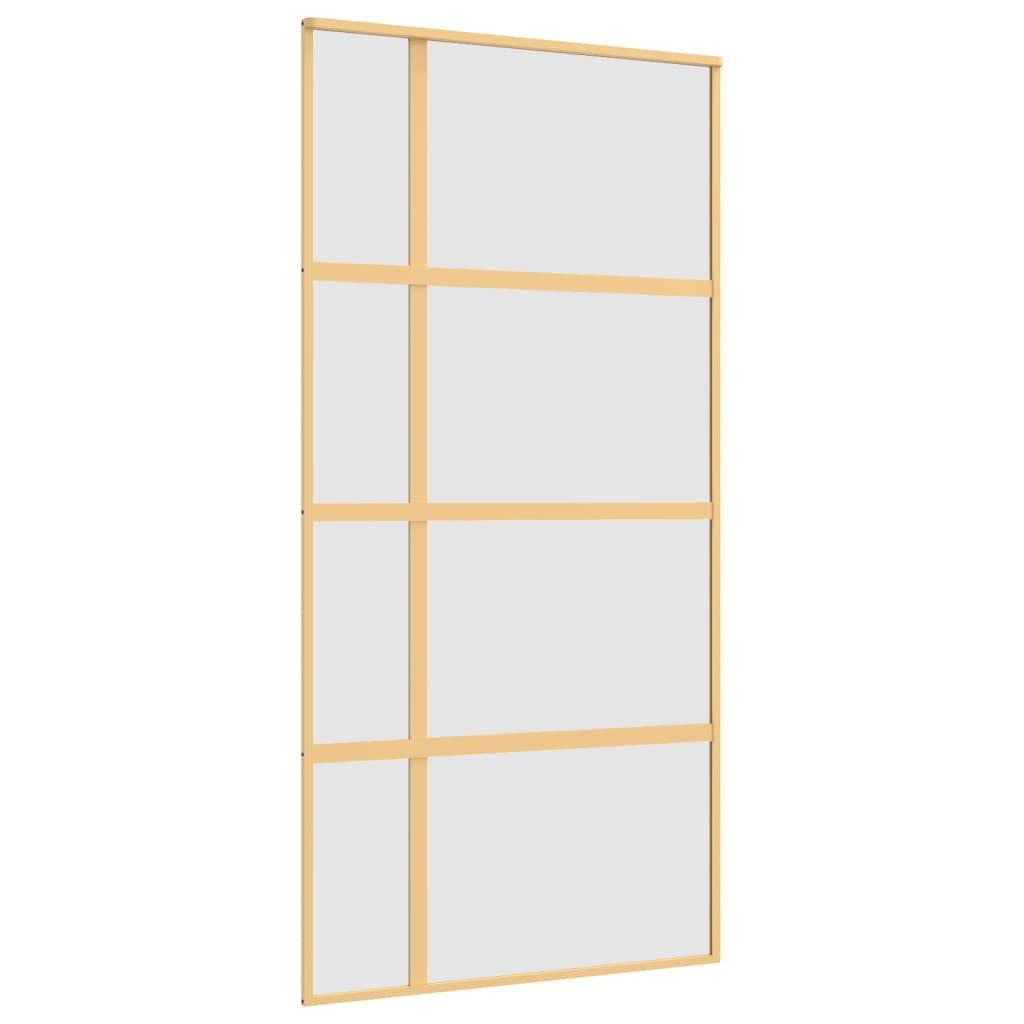 Schuifdeur 102,5X205 Cm Mat Esg-Glas En Aluminium Goudkleurig 102.5 x 205 cm