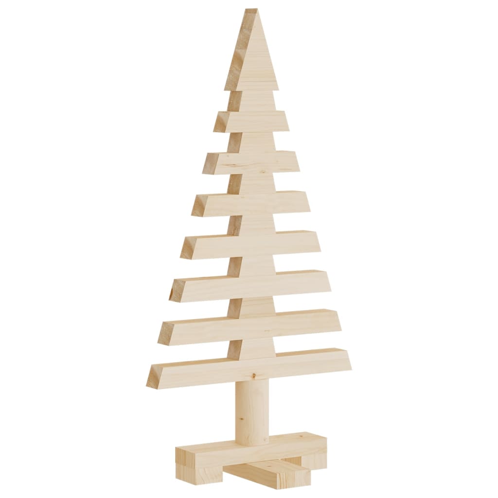 Kerstdecoratie kerstboom 60 cm massief grenenhout