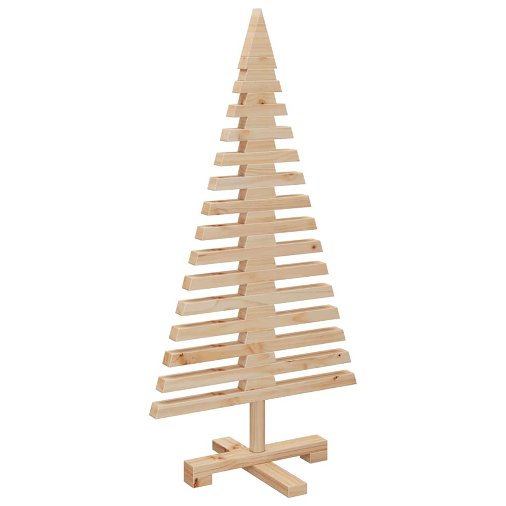 Kerstdecoratie kerstboom 90 cm massief grenenhout