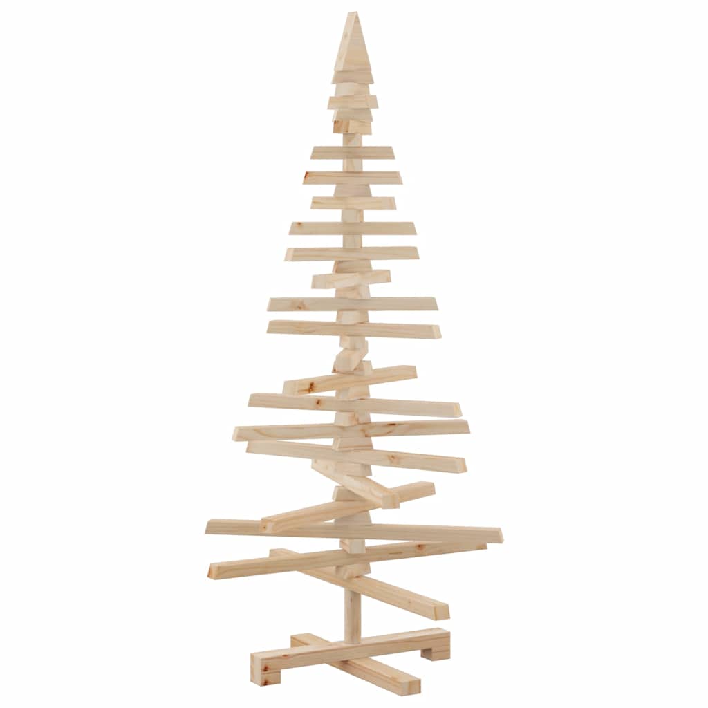 Kerstdecoratie kerstboom 120 cm massief grenenhout