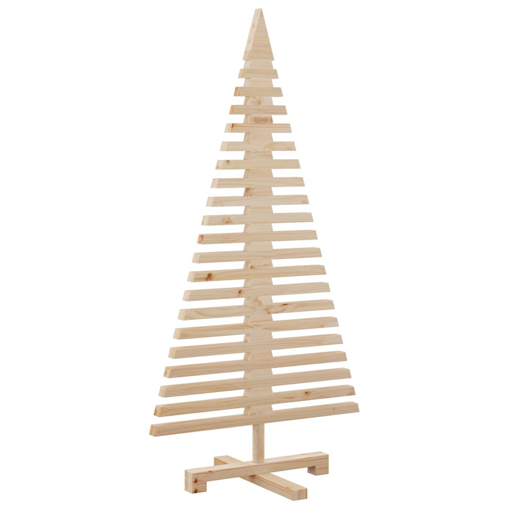 Kerstdecoratie kerstboom 120 cm massief grenenhout