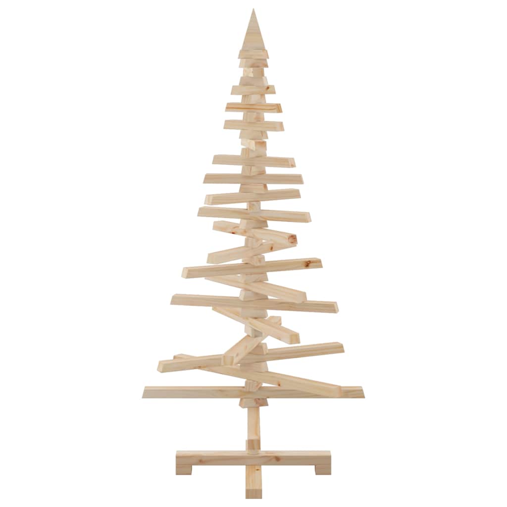 Kerstdecoratie kerstboom 120 cm massief grenenhout