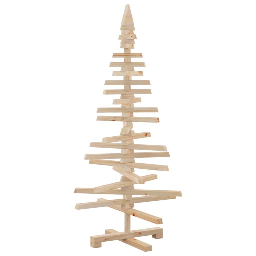 Kerstdecoratie kerstboom 120 cm massief grenenhout