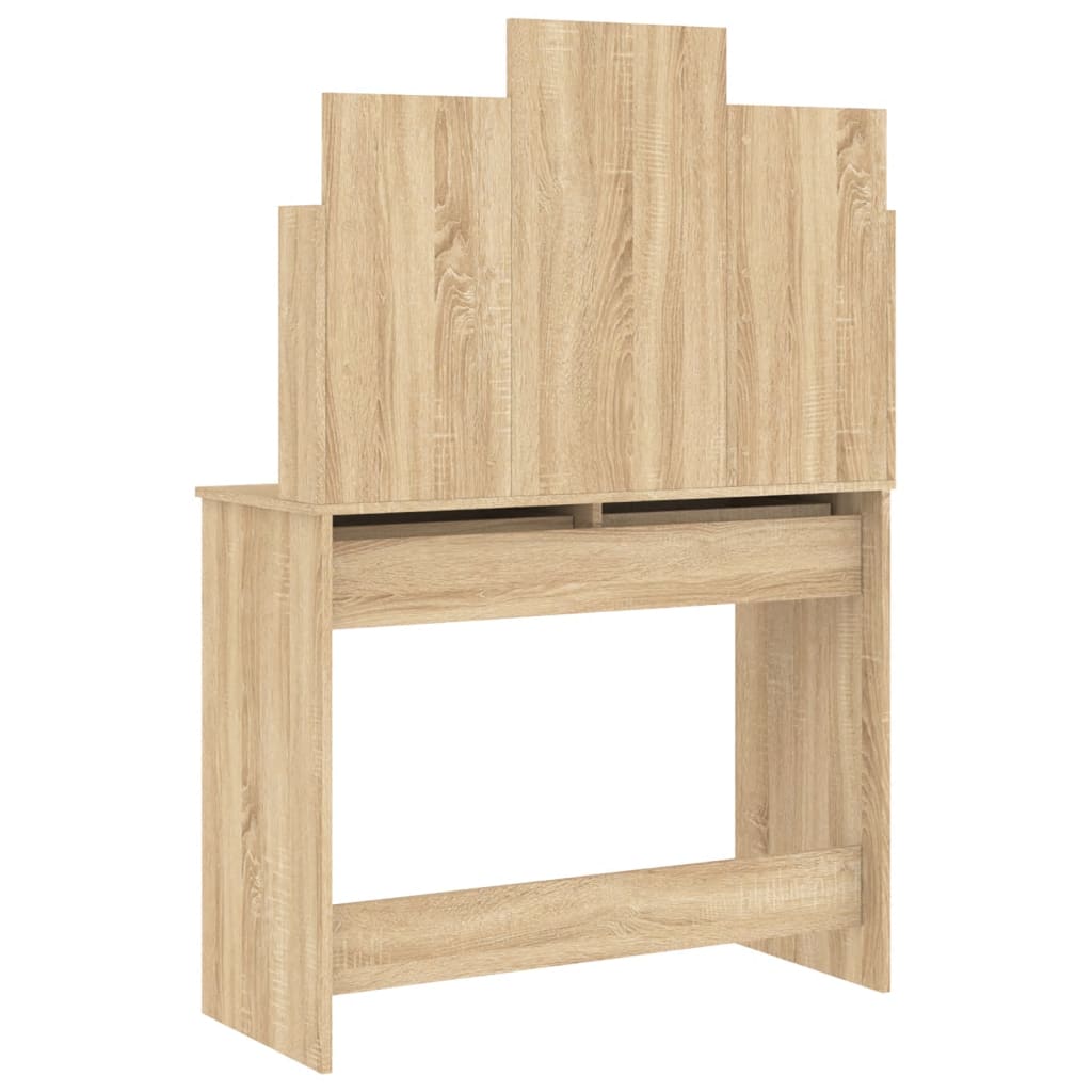 Kaptafel met spiegel 96x39x142 cm sonoma eikenkleurig