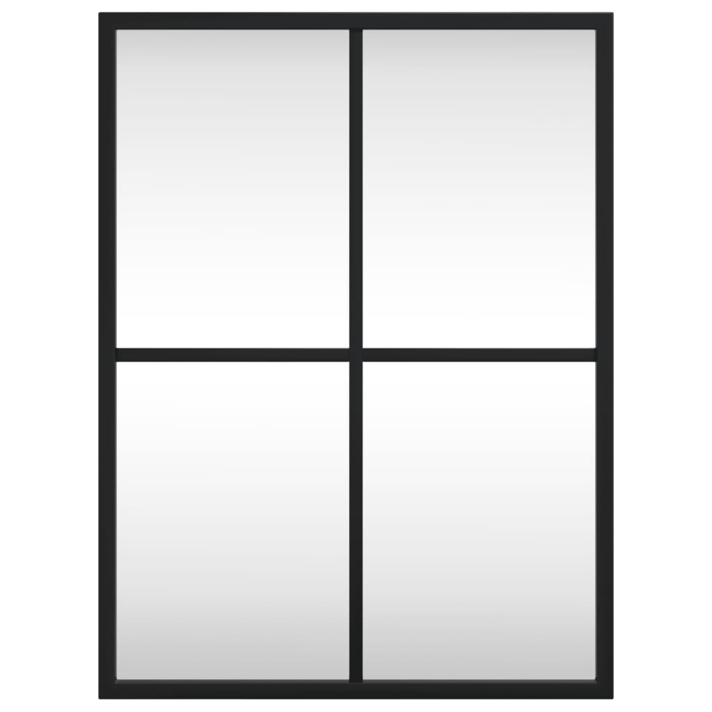 Wandspiegel rechthoekig 30x40 cm ijzer zwart