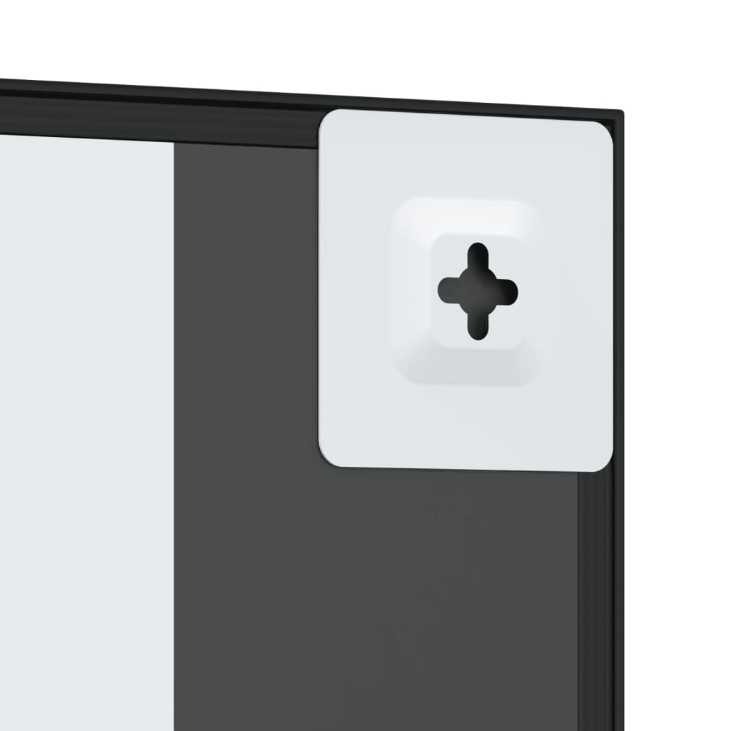 Wandspiegel rechthoekig 30x40 cm ijzer zwart