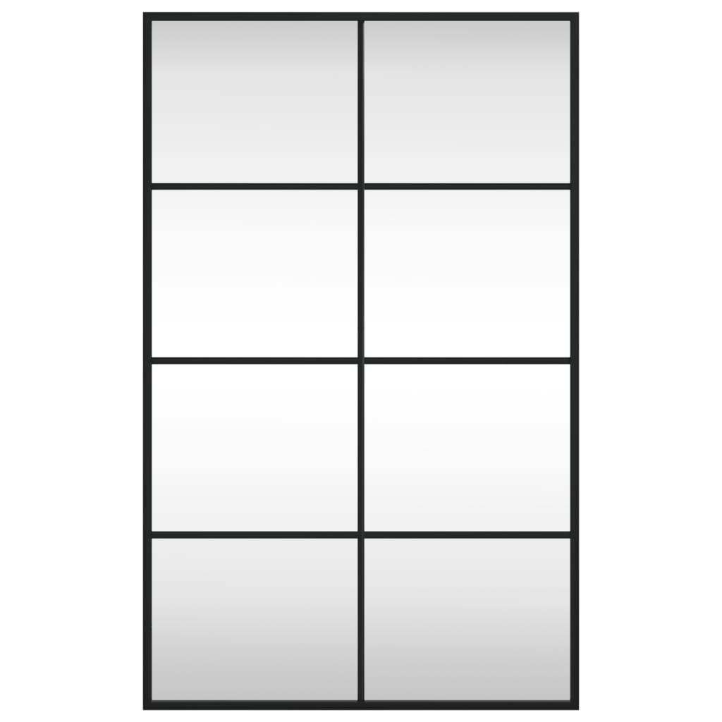 Wandspiegel rechthoekig 50x80 cm ijzer zwart