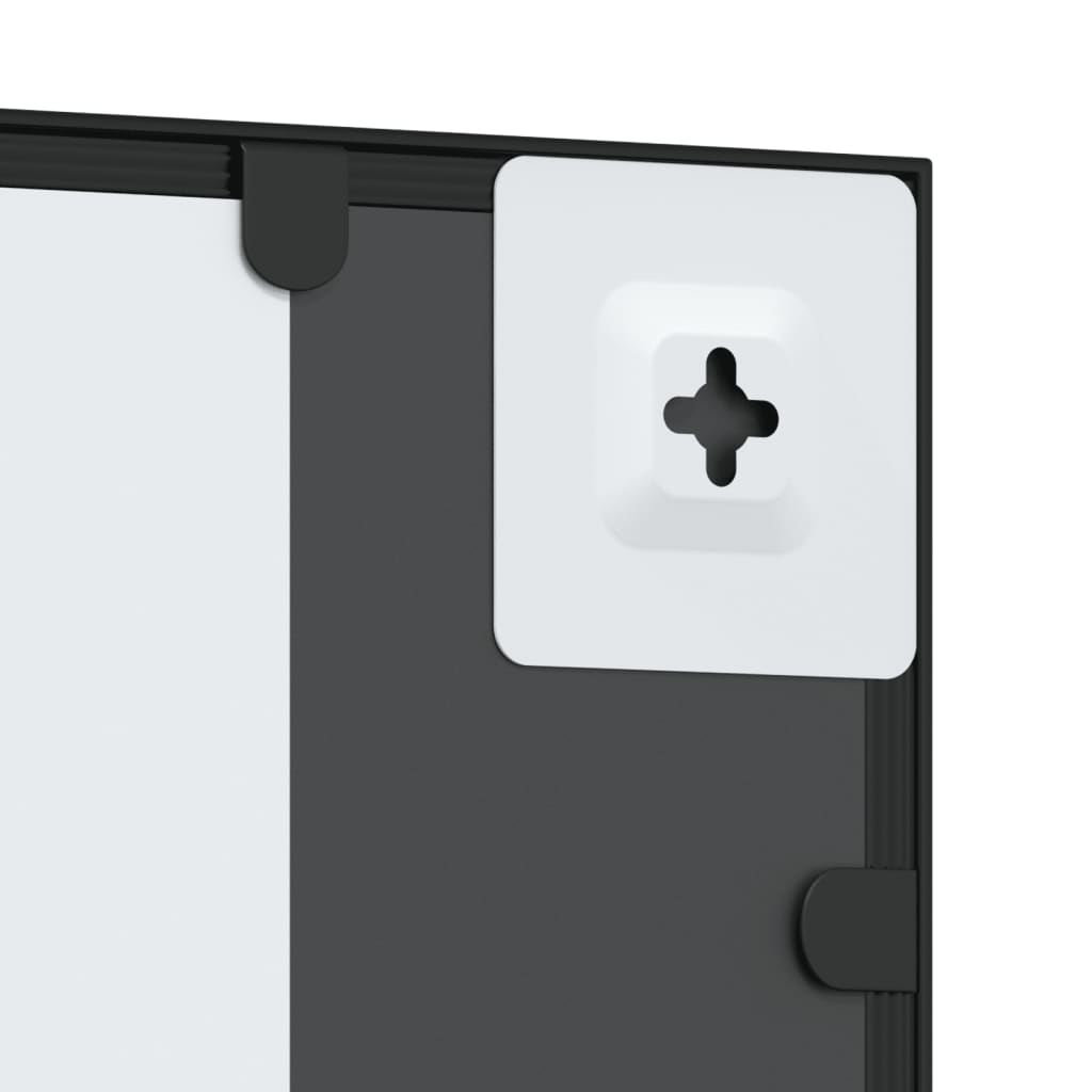 Wandspiegel rechthoekig 50x80 cm ijzer zwart