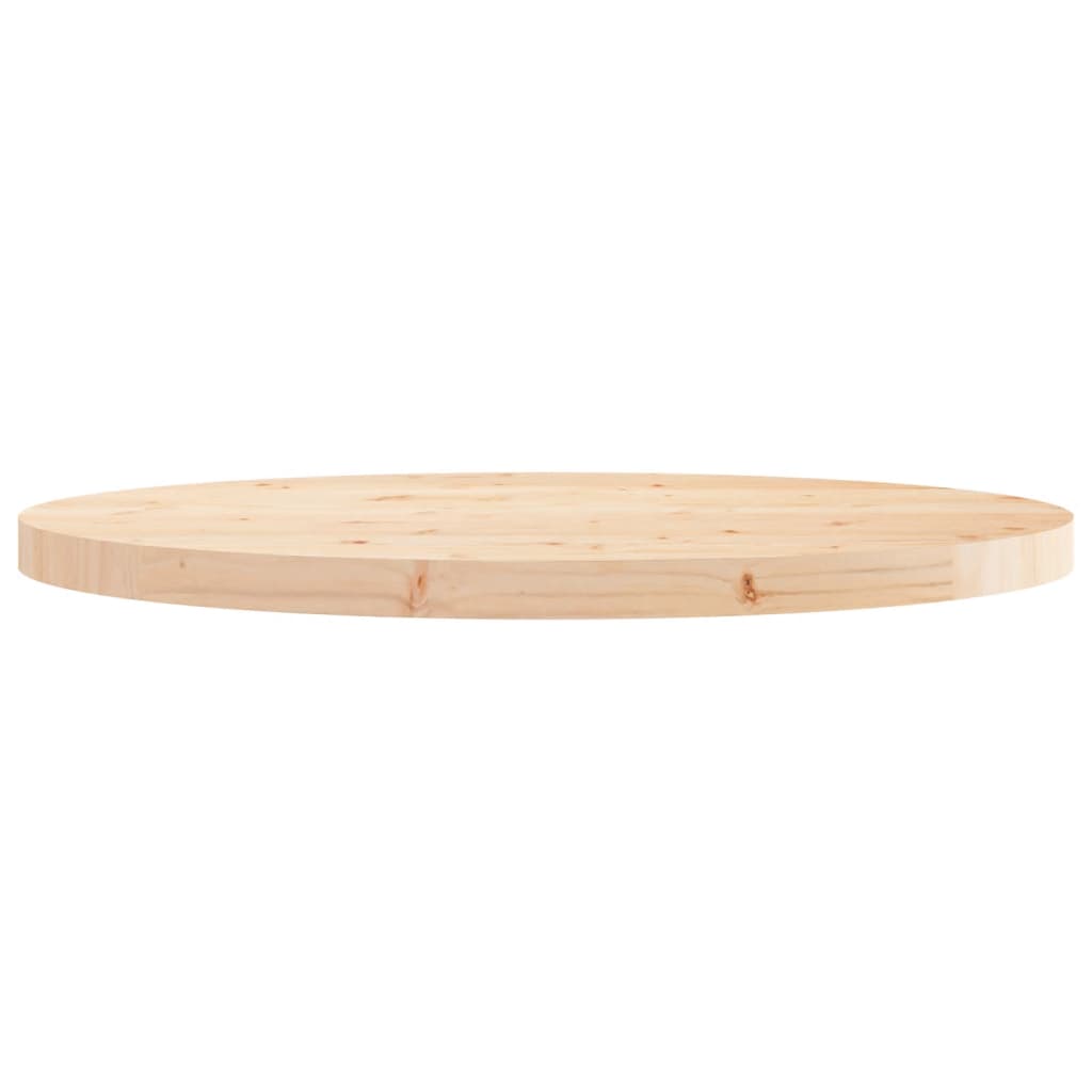 Tafelblad Rond Ø Massief Grenenhout 70 x 3 cm Naturel