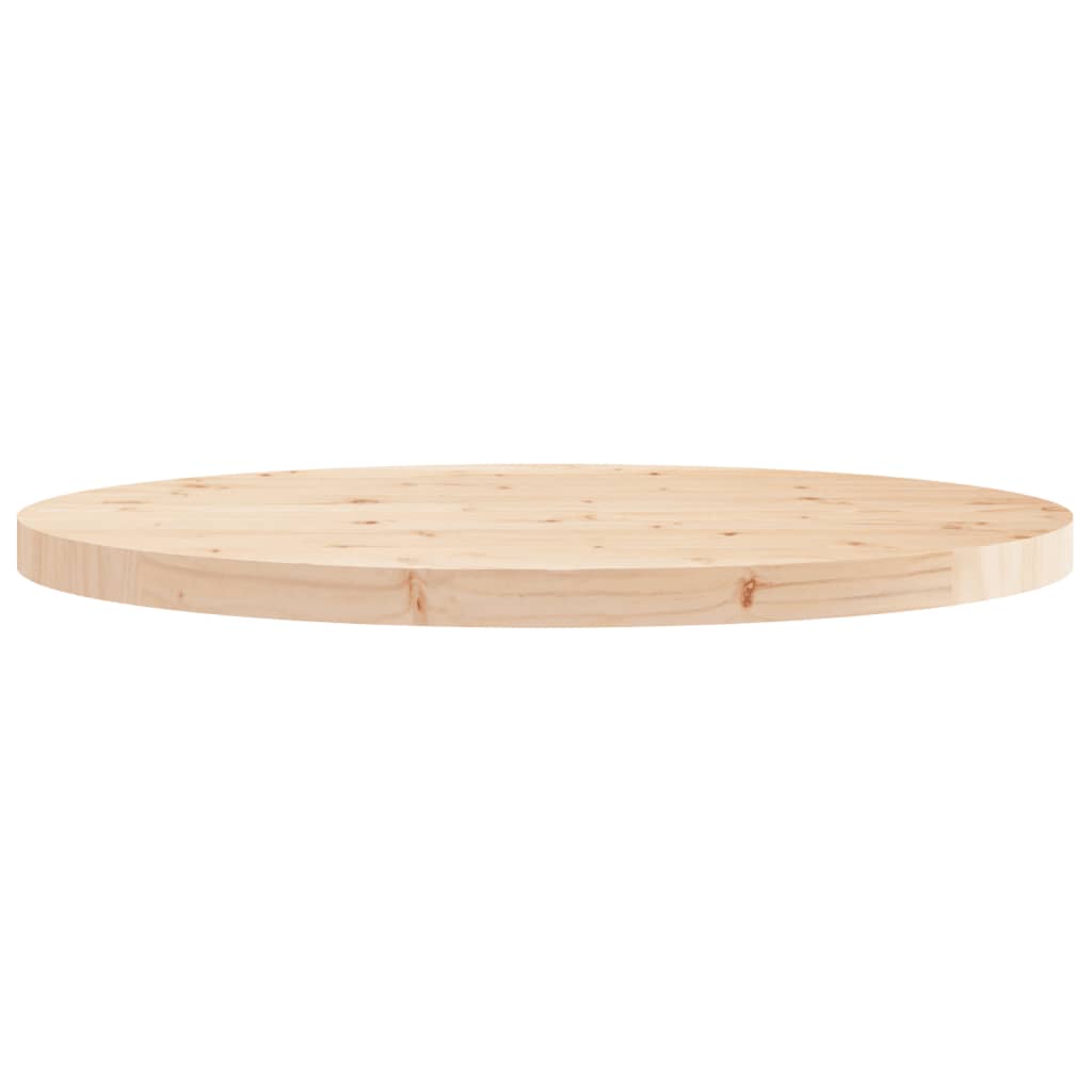 Tafelblad Rond Ø Massief Grenenhout 70 x 3 cm Naturel