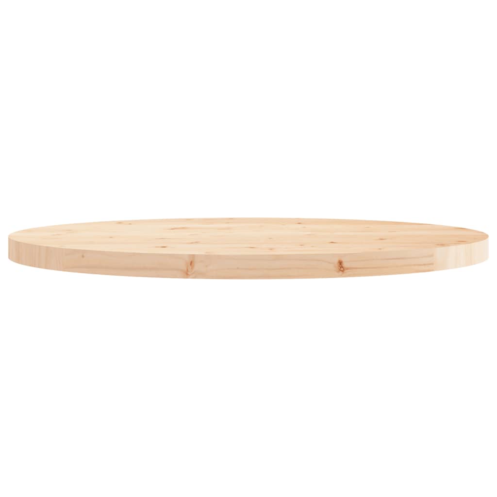 Tafelblad Rond Ø Massief Grenenhout 90 x 3 cm Naturel