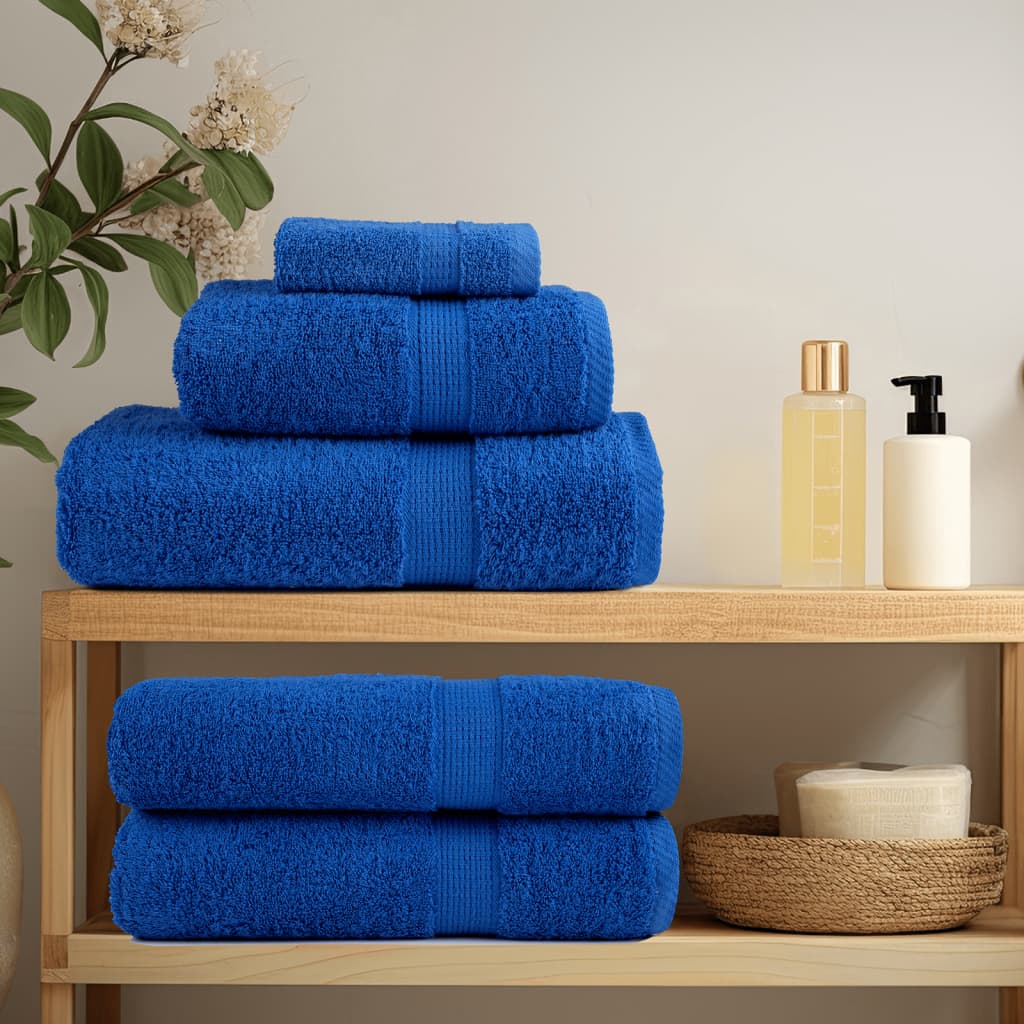 Badhanddoeken 10 st 600 g/m² 100x150 cm 100% katoen blauw