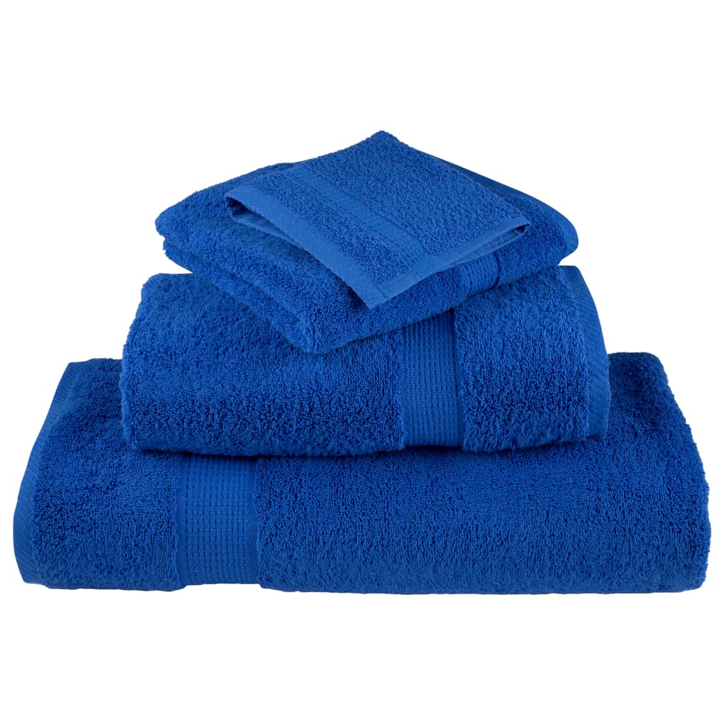 Badhanddoeken 10 st 600 g/m² 100x150 cm 100% katoen blauw
