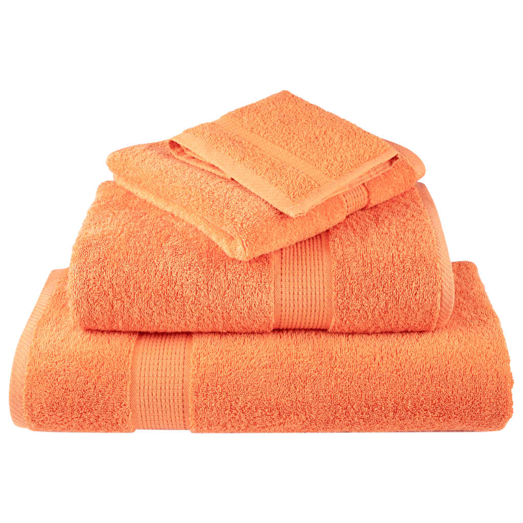 Handdoeken 10 st 600 g/m² 100x200 cm 100% katoen oranje