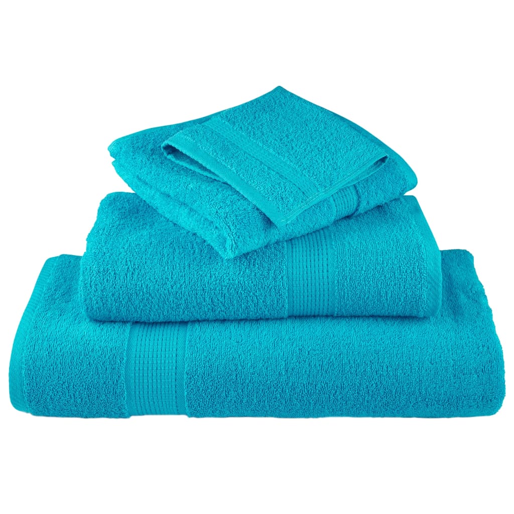 Handdoeken 4 st 600 g/m² 100x200 cm 100% katoen turquoise