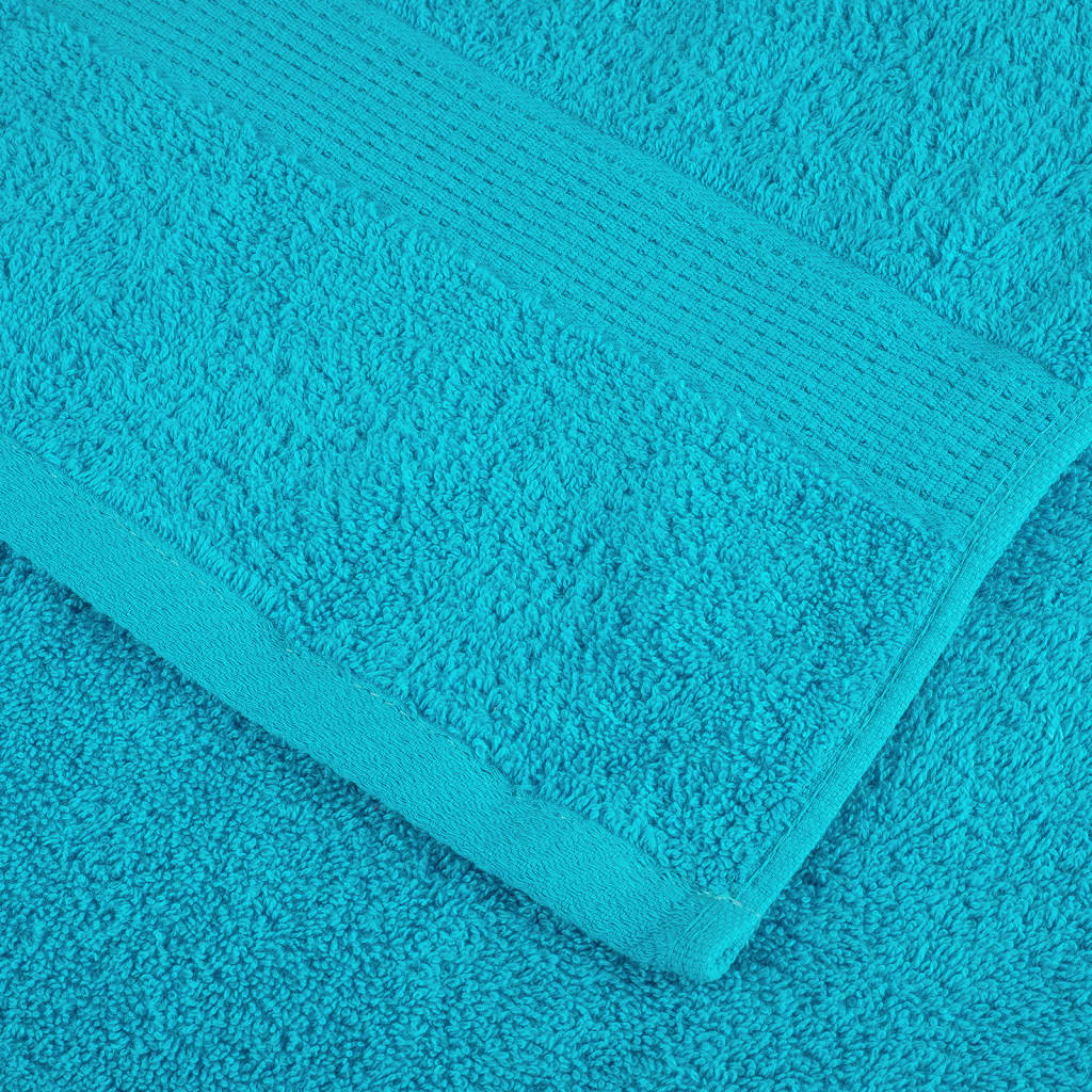 Handdoeken 4 st 600 g/m² 100x200 cm 100% katoen turquoise