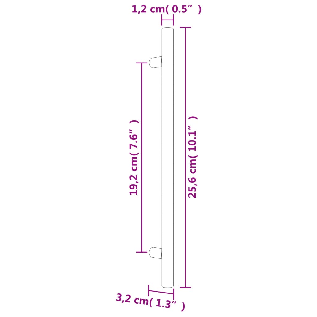 Handvatten 10 St 192 Mm Roestvrij Staal Zilverkleurig