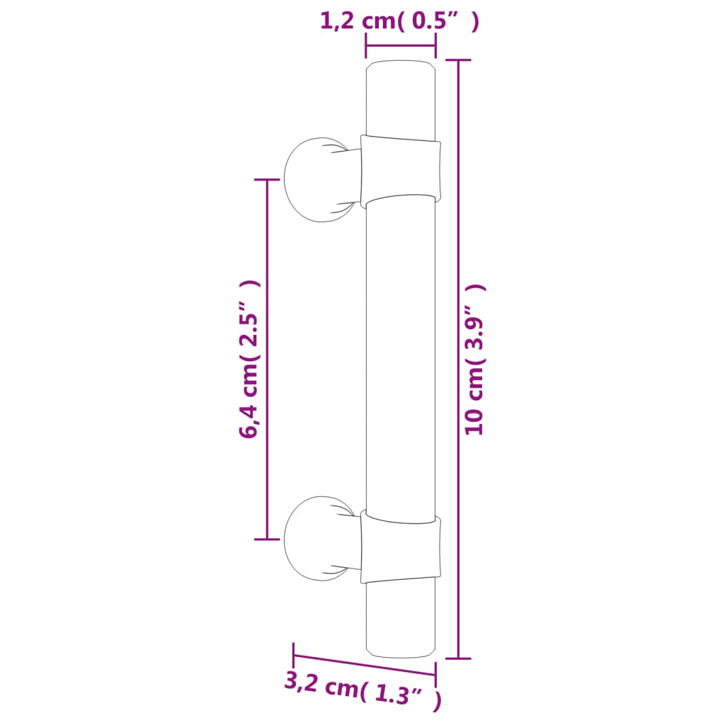 Handvatten 20 St 64 Mm Roestvrij Staal Zilverkleurig