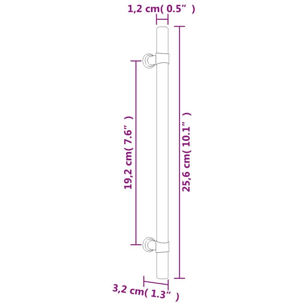 Handvatten 20 St 192 Mm Roestvrij Staal Zilverkleurig