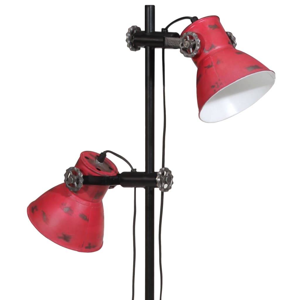 Vloerlamp 25 W E27 25x25x90/140 cm verweerd rood