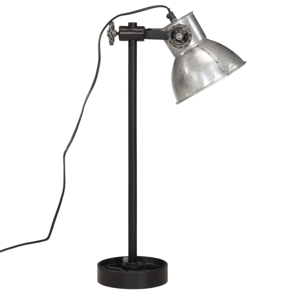 Bureaulamp 25 W E27 15x15x55 cm vintage zilverkleurig