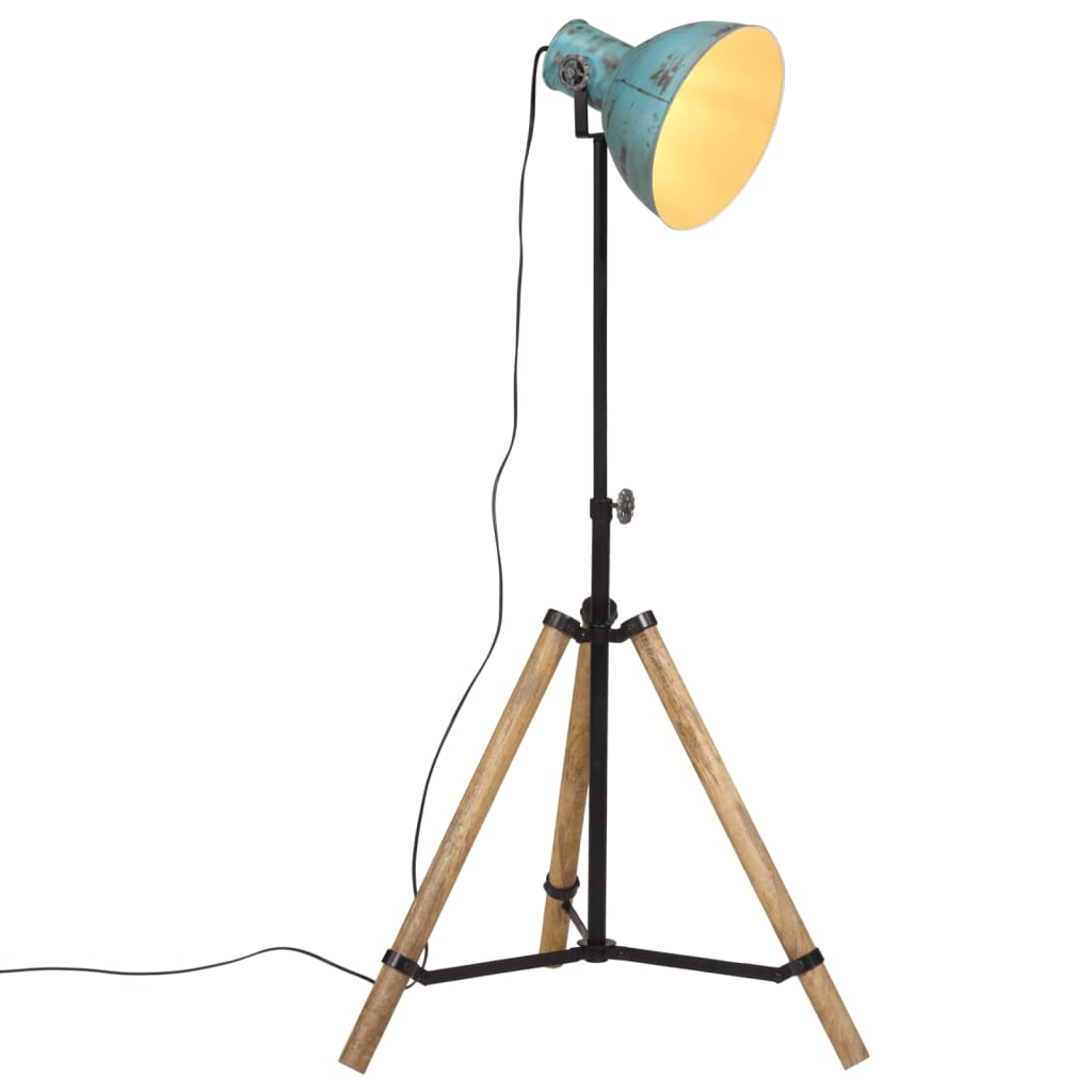 Vloerlamp 25 W E27 75x75x90-150 cm verweerd blauw