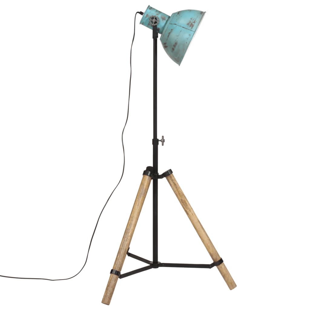 Vloerlamp 25 W E27 75x75x90-150 cm verweerd blauw