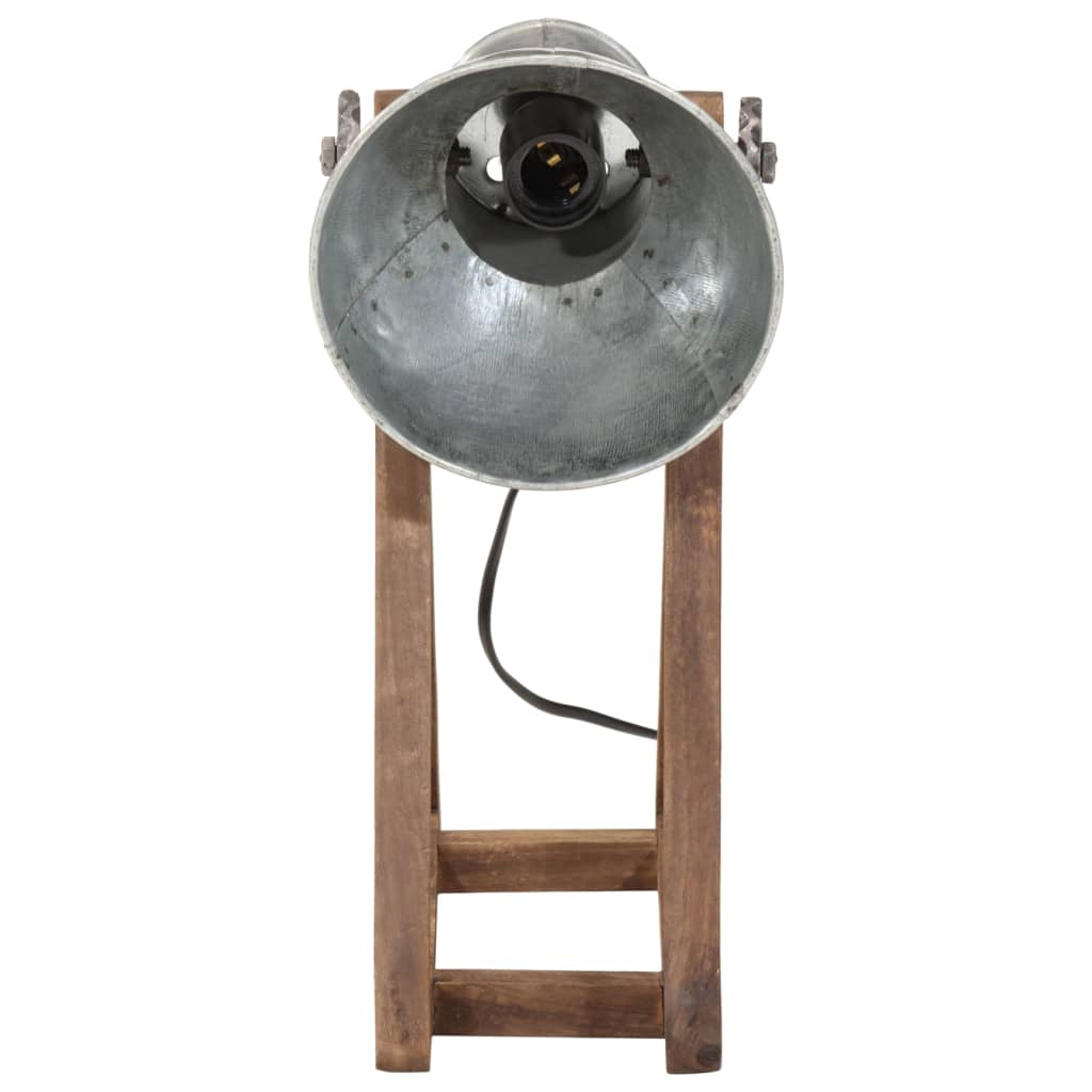 Bureaulamp 25 W E27 30x17x40 cm vintage zilverkleurig