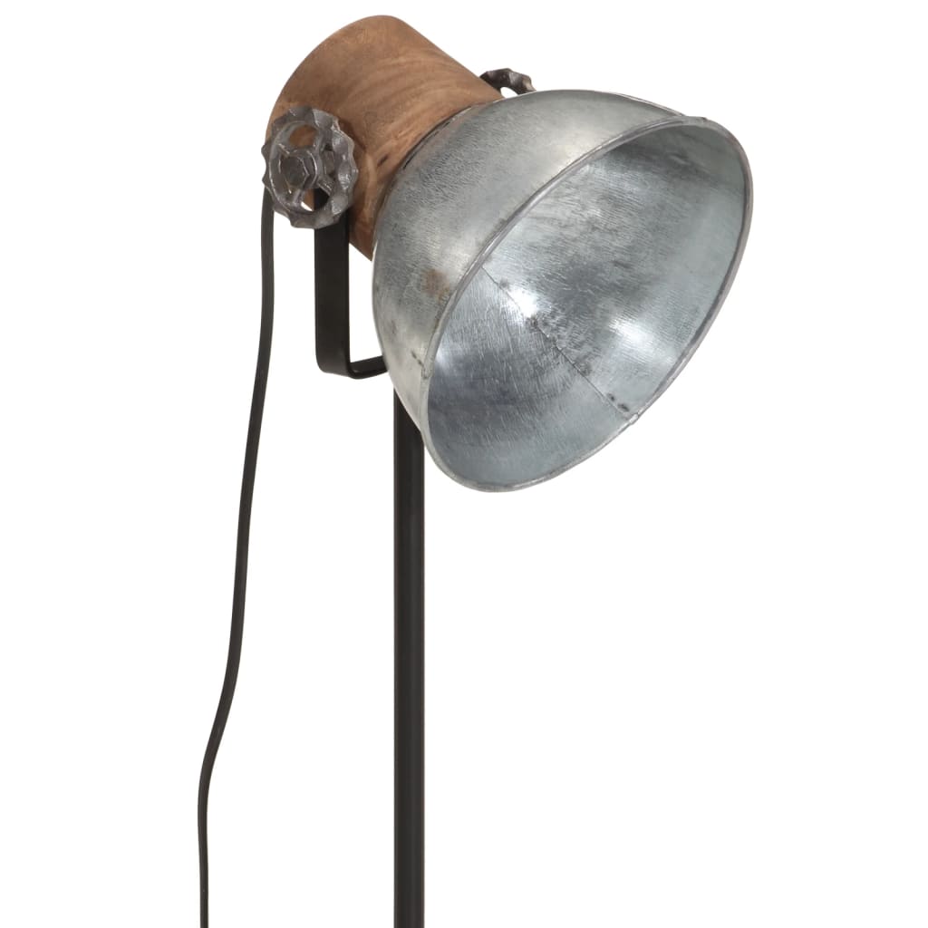 Bureaulamp 25 W E27 17x17x50 cm vintage zilverkleurig