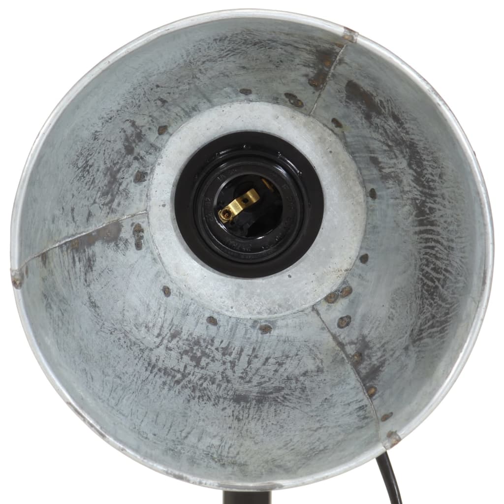 Bureaulamp 25 W E27 18x18x60 cm vintage zilverkleurig