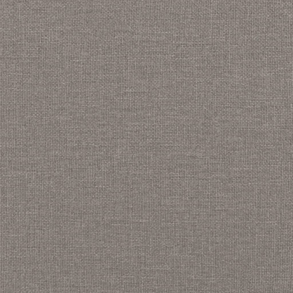 Bankje met rugleuning 120x62x75,5 cm stof taupe