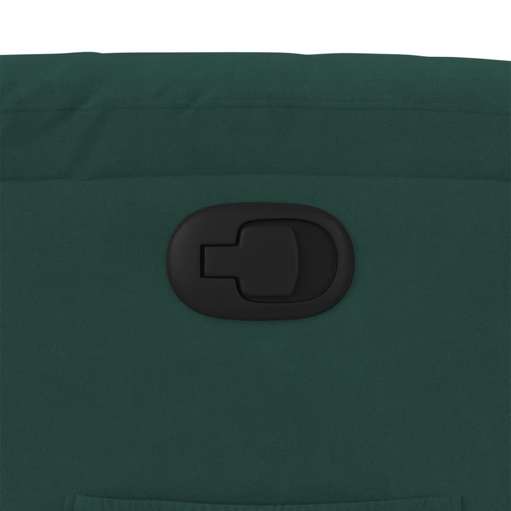 Fauteuil Verstelbaar Fluweel Donkergroen 1 Nee