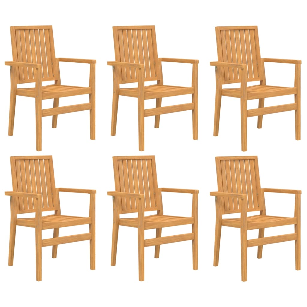 Tuinstoelen Stapelbaar 56,5X57,5X91 Cm Massief Teakhout